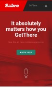 How getthere.com looks like on a mobile device such as an iPhone.