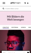 How gettyimages.ch looks like on a mobile device such as an iPhone.