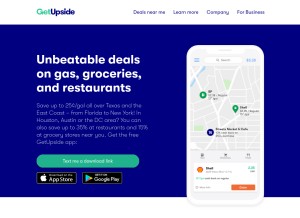 How getupside.com looks like on a tablet such as an iPad.