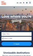 How getyourguide.se looks like on a mobile device such as an iPhone.