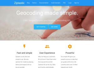 How getziptastic.com looks like on a tablet such as an iPad.