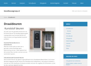 How gevelbouwgroep.nl looks like on a tablet such as an iPad.