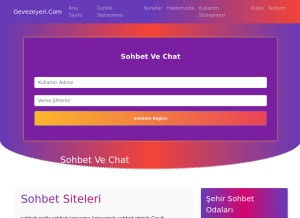 How gevezeyeri.com looks like on a tablet such as an iPad.