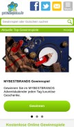 How gewinnspiele.de looks like on a mobile device such as an iPhone.