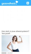How gezondheid.be looks like on a mobile device such as an iPhone.
