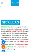 How gfcclean.vn looks like on a mobile device such as an iPhone.