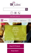 How gfjules.com looks like on a mobile device such as an iPhone.