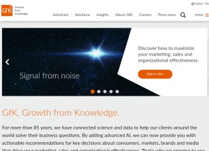 How gfk.com looks like on a tablet such as an iPad.