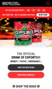 How gfuel.com looks like on a mobile device such as an iPhone.