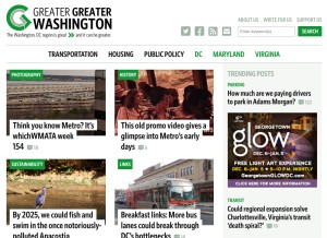 How ggwash.org looks like on a tablet such as an iPad.