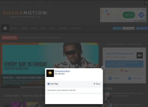 How ghanamotion.com looks like on a tablet such as an iPad.