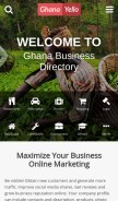 How ghanayello.com looks like on a mobile device such as an iPhone.