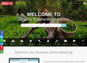 How ghanayello.com looks like on a tablet such as an iPad.