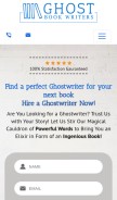 How ghostbookwriters.org looks like on a mobile device such as an iPhone.