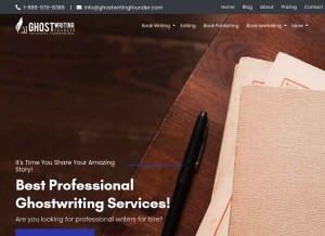 How ghostwritingfounder.com looks like on a tablet such as an iPad.