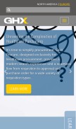 How ghx.com looks like on a mobile device such as an iPhone.