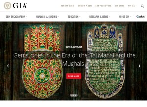 How gia.edu looks like on a tablet such as an iPad.