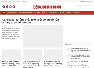 How giadinhmoi.vn looks like on a tablet such as an iPad.