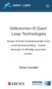 How giantleap.no looks like on a mobile device such as an iPhone.
