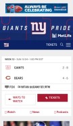 How giants.com looks like on a mobile device such as an iPhone.