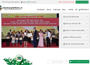 How giaohangtietkiem.vn looks like on a tablet such as an iPad.