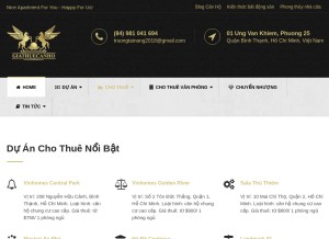 How giathuecanho.com looks like on a tablet such as an iPad.