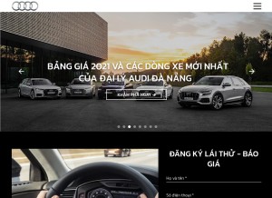 How giaxedanang.com looks like on a tablet such as an iPad.