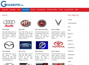 How giaxeoto.vn looks like on a tablet such as an iPad.