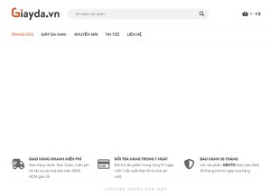 How giayda.vn looks like on a tablet such as an iPad.