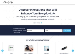 How giddyup.io looks like on a tablet such as an iPad.