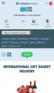 How giftbasketsoverseas.com looks like on a mobile device such as an iPhone.