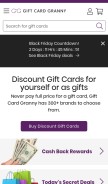 How giftcardgranny.com looks like on a mobile device such as an iPhone.
