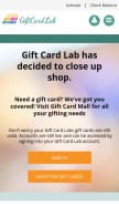 How giftcardlab.com looks like on a mobile device such as an iPhone.