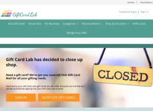 How giftcardlab.com looks like on a tablet such as an iPad.