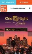 How giftoflife.org looks like on a mobile device such as an iPhone.
