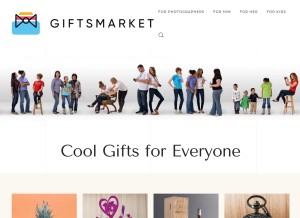 How giftsmarket.co looks like on a tablet such as an iPad.