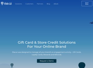 How giftwizard.co looks like on a tablet such as an iPad.
