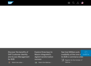 How gigya.com looks like on a tablet such as an iPad.