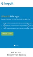 How gihosoft.com looks like on a mobile device such as an iPhone.