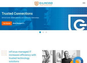 How gilmoresolutions.com looks like on a tablet such as an iPad.