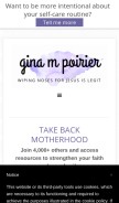 How ginampoirier.com looks like on a mobile device such as an iPhone.