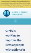 How ginasthma.org looks like on a mobile device such as an iPhone.
