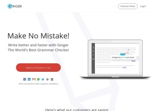 How gingersoftware.com looks like on a tablet such as an iPad.