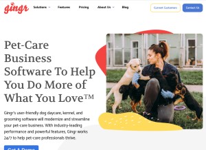 How gingrapp.com looks like on a tablet such as an iPad.
