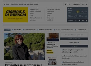 How giornaledibrescia.it looks like on a tablet such as an iPad.