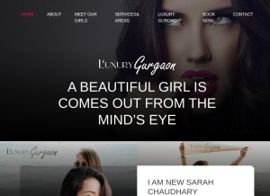 How girlsingurgaon.in looks like on a tablet such as an iPad.