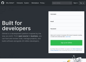 How github.com looks like on a tablet such as an iPad.