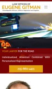 How gitmanlaw.com looks like on a mobile device such as an iPhone.