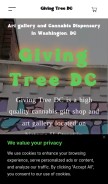 How givingtreedc.com looks like on a mobile device such as an iPhone.
