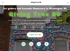 How givingtreedc.com looks like on a tablet such as an iPad.